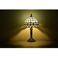 thumbnail image 1 of Tiffany Style Lamp Table Lamp Bedside Desk LED Lamp Bedroom Stained-Glass 14.5'' Height Blue, 1 of 4