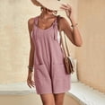 thumbnail image 3 of Trendy Women's Jumpsuit Tie Shoulder Overall with Pockets for Effortless Style, 3 of 7