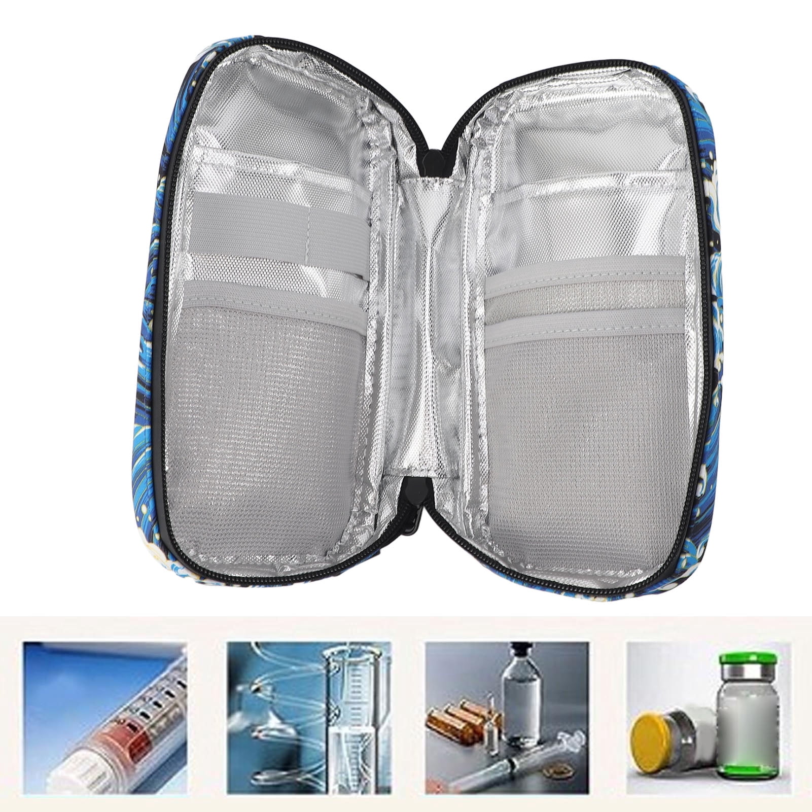 Sac Isotherme pour Insuline Portable avec Isolation Rafraîchissante Prolongée pour Fournitures pour Diabétiques, Médicaments, Voyage