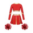 thumbnail image 2 of Sxiwei Kids Girls Cheerleading Uniform Cheer Outfits Metallic Patchwork Competition Performance Costume C01 12, 2 of 5
