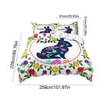 thumbnail image 3 of Duvet Cover Set Easter Cartoon Rabbits and Eggs Microfiber Zipper 3 PC Bedding Set 2 Pillowcases + 1 Duvet Cover Holiday Home Decor, 3 of 7