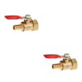 thumbnail image 3 of Thinsony Various Type Ball Valve Threaded Brass Valve Ball 16mm 8mm Red 2Set, 3 of 6