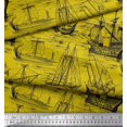 thumbnail image 3 of Soimoi Cotton Duck Fabric Waves & Ship Ocean Print Fabric by The Yard 56 Inch Wide, 3 of 3