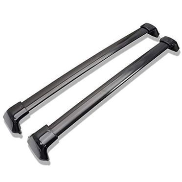 Cross Bars Compatible With 2012-2016 HONDA CRV, Factory Style Aluminum Black Roof Top Bar Luggage Carrier by IKON MOTORSPORTS, 2013 2014 2015