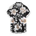thumbnail image 1 of Txeol Offres de Vacances Chemise Hawaïenne Florale pour Hommes Chemise Boutonnée d'Été Manches Courtes Chemise de Plage Tropicale Décontractée Aloha, Rouge, TTG, 1 of 7