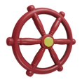 thumbnail image 1 of Tachiuwa Roue de Navire Pirate pour Balançoire Ensemble de Jeu Extérieur Cour Arrière Rouge, 1 of 8