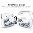 thumbnail image 2 of AirPods Pro Case, AirPods Pro Case, Cool Tokyo Wave Clear Case Design with Luxe Metal Ring Shockproof Protective Cover Case for AirPods Pro, 2 of 7