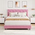 thumbnail image 2 of Kojooin Heavy Duty Platform Bed Frame, Adjustable Upholstered Headboard with Strong Wooden Slats, 2 of 8