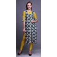 thumbnail image 2 of Bimba Kurti Longue Droite pour Femmes Imprimée Indienne en Rayonne Slub Tunique à Manches 3/4, 2 of 6