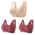 thumbnail image 1 of Bigersell Bras for Seniors 3pcs Wire-Free Bra Style R-37 Breathable Support Bras Pack R-37-khaki, 1 of 9