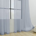 thumbnail image 4 of Meitianfacai Extra Large Solid Color Curtains Sheer Window Drapes Semi-Transparent Polyester Curtain Panels For Living Room Bedroom Rod Pocket Style Window Treatment (Gray), 4 of 6