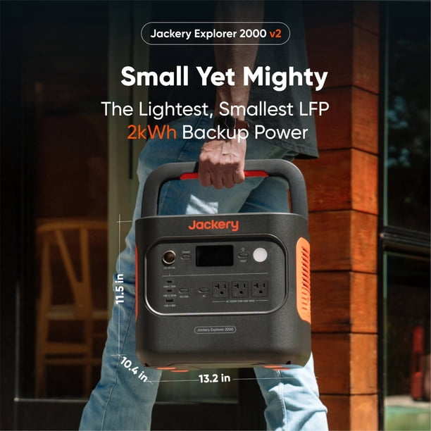 Jackery Explorer 2000 v2 Portable Power Station 2042Wh capacity