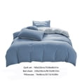 thumbnail image 3 of TopLLC All-Season Bedding Set - 4-Piece Washable Solid Color Bed Sheet Duvet Cover And Pillowcases Washed Cotton Sheets, 3 of 9
