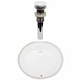 thumbnail image 1 of American Imaginations 19.25-in. W CUPC Oval Bathroom Undermount Sink Set In White - White Hardware - Overflow Drain Incl. AI-31772, 1 of 7