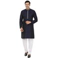 thumbnail image 1 of Kurta Pyjama pour Homme Vêtements Inde Mariage Fête (Bleu, G), 1 of 5