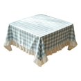 thumbnail image 2 of Dvkptbk Nappe à Carreaux Blanche Transparente à Volants Imperméable Housse de Table à Manger, 2 of 6