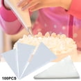 thumbnail image 1 of Vaidha 100 PCS Disposable Thickened Piping Bag Icing Fondant Decorating Tool Disposable Piping Bag For Cake Cookies Cream Decoration, 1 of 2