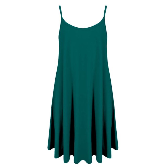 DYMADE Robe Débardeur d'Été Sans Manches Décontractée à Bretelles Spaghetti Couleur Unie pour Femmes