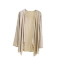 thumbnail image 2 of TopLLC Ensembles de Pyjama Ensembles de Détente pour Femmes, Vêtements de Nuit pour Femmes Blouse pour Femmes Uni Décontracté Mode Col Rond Manches Longues Régulières Hauts de Vêtements de Nuit Manches Longues Hauts de Pyjama, 2 of 3
