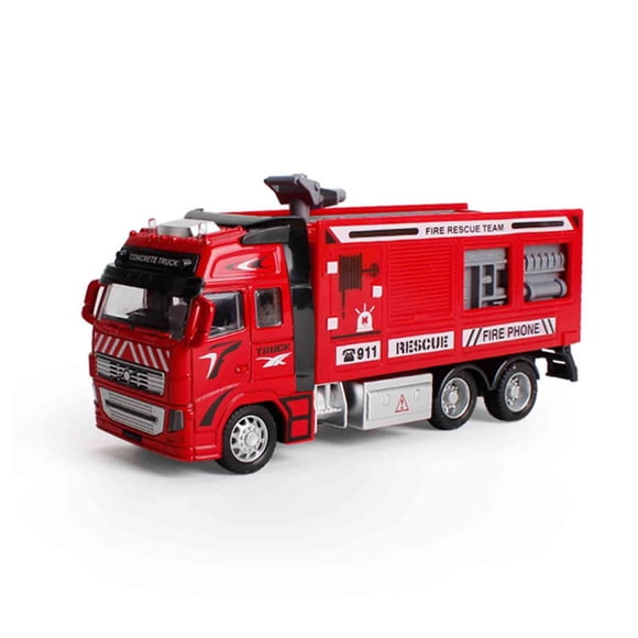 Staron Fire Truck Toys for Boys Girls (Red), Friction Powered Vehicles Car Emergency Vehicle Toy Truck Fire Car Toys Christmas Boys Gifts