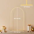 thumbnail image 3 of Outsunny Arche de Mariage Dorée 7 Pi x 4 Pi, Support de Toile de Fond avec Piquets en U, 3 of 10