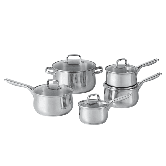 Lagostina Classico Batterie de Cuisine en Acier Inoxydable 10 Pcs