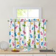 thumbnail image 3 of Easter Kitchen Curtains 3-Piece Set Bunny Chick "Hello My Peeps" Rod Pocket Short Tier Curtains 36 Inch Cute Farmhouse Holiday Decor, 3 of 6