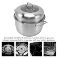 thumbnail image 3 of Stainless Steel Steamer Pot, Multipurpose Steaming Pot Cookware with Lid, Handle, Metal Cooking Steam Soup Pot Stock Pot for Vegetable Dumpling Food Stews Pasta, 3 of 7