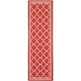 thumbnail image 3 of Safavieh Courtyard Tapis Rouge Intérieur Extérieur - Coureur 2 Pieds3 Pouces x 8 Pieds, 3 of 4