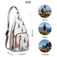 thumbnail image 2 of Vintage French Toile Sling Backpack 鈥?Rustic Farmhouse Print Crossbody Bag, Compact for Essentials, 2 of 4