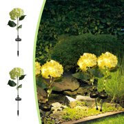 Solar Lights Outdoor Waterproof Solar Garden Lights, Outdoor Patio Decoration Lawns Decorative Ambient Lights Ground Lamp Solar Lighted Pole Hydrangea Automatically Lights Up When It Gets Dark