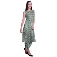 thumbnail image 3 of Moomaya Ensemble Kurta et Pantalon Sans Manches pour Femmes à Col Peter Pan Imprimé, Ensemble Ethnique 2 Pcs, 3 of 6