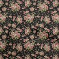 thumbnail image 1 of oneOone Cotton Poplin Black Fabric Florals Craft Projects Decor Fabric Printed By The Yard 56 Inch Wide, 1 of 4