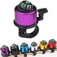 thumbnail image 2 of Bangcool Bike Bell Mini 2 in 1 Compass Aluminium Alloy Cycling Handlebar Bell Bicycle Ring for Travel Riding, 2 of 10
