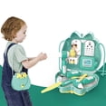thumbnail image 2 of Childrens Role-Playing Game Shoulder Bag Set With Doctor Tools Plastic Material Mint Green Color Size 8 X 6.2 X 3.1 Inches For Pretend Play Gift, 2 of 6