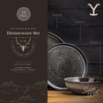 thumbnail image 3 of Yellowstone 12-Piece Ceramic Dinnerware Set, Rip Collection, 3 of 6