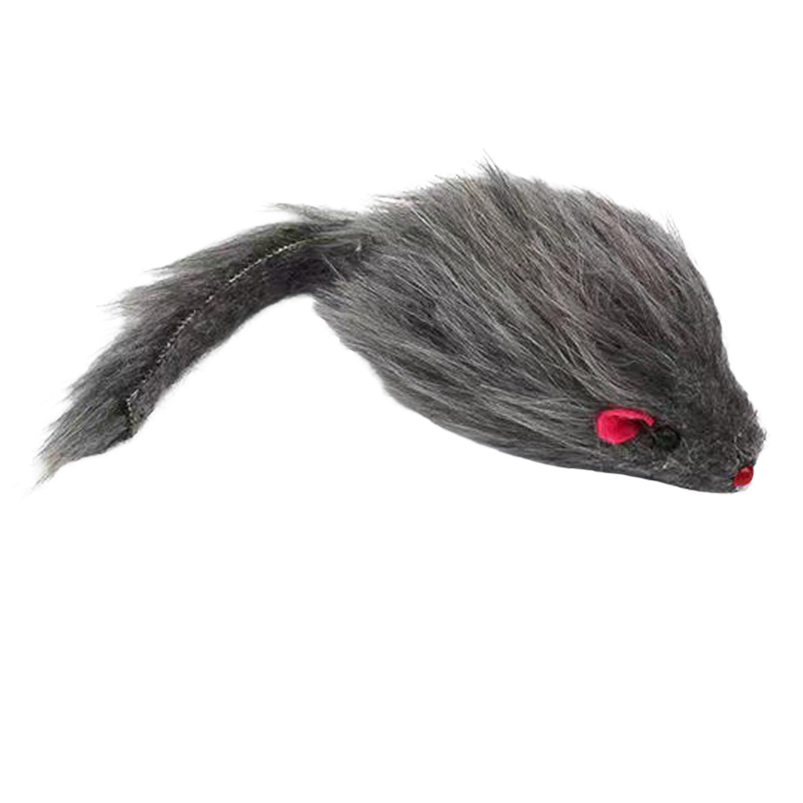 Jouets Réalistes pour Chat, Jouet pour Animal Rat Gris, Souris en Peluche de simulation, Poupée Souris, Jouets d'Animaux en Peluche Réalistes pour Collection, Déco Maison Jeu de Rôle