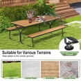 thumbnail image 2 of Costway 6FT Picnic Table Bench Set Outdoor HDPE Heavy-Duty Table for 6-8 Person Brown, 2 of 10