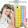 thumbnail image 2 of Fidget Toys Phone Case, Pop It Phone Case,Silicone Soft Protective Case,Pressure & Anxiety Relief Sensory Gadget Mobile Phone Protective Shell（iPhone 11Pro） Blue, 2 of 7