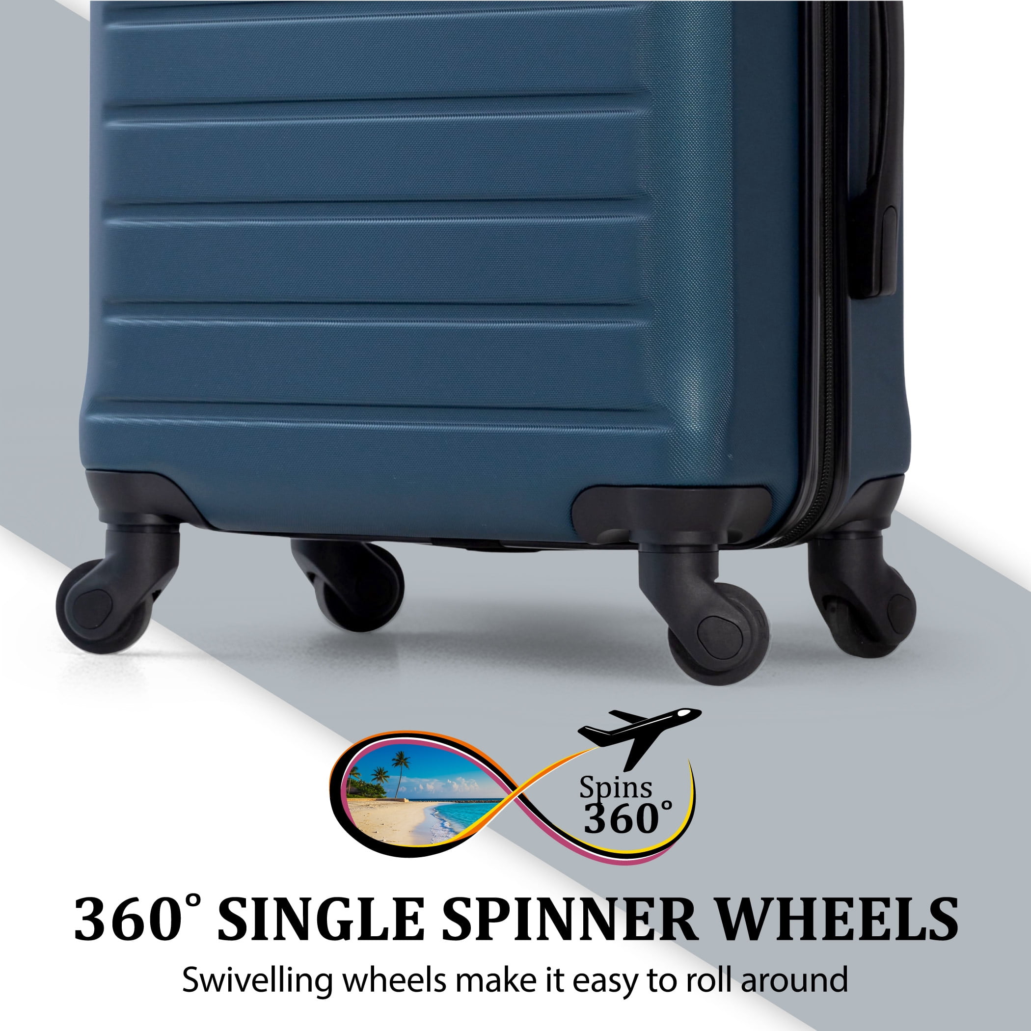 JetStream® Ensemble de Bagages Rigides à Main de 4 pièces: Valise Cabine à Roulettes de 20 po et 3 Cubes de Rangement