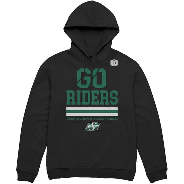 CFL Saskatchewan Roughriders Go Riders Black Small Hoodie