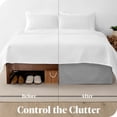 thumbnail image 4 of Bare Home Jupe de Lit Double Brossage - Premium 1800 Collection - Retombée de 15 Pouces - Lit Simple, Gris Pâle, 4 of 4
