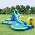 thumbnail image 3 of Costway Inflatable Water Slide Kids Bounce House Castle Splash Water Pool W/ 750W Blower, 3 of 10