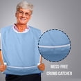 thumbnail image 4 of SLYNSHome Bavoirs pour Adultes avec Attrape-Miettes, Protège-Vêtements Lavable Réutilisable Imperméable pour l'Alimentation Bavoirs pour Adultes - Bleu, 4 of 6