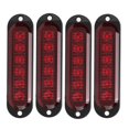 thumbnail image 1 of Truck Side Lights Side Marker Lights Side Marker Lights For Trucks Car Strobe Light Truck Emergency Flash Light 4Pcs Truck Side Lights High Brightness 90LM IP65 Waterproof 6 LEDs, 1 of 8