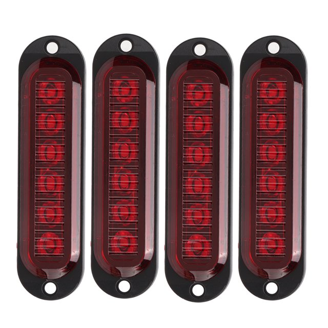 Truck Side Lights Side Marker Lights Side Marker Lights For Trucks Car Strobe Light Truck Emergency Flash Light 4Pcs Truck Side Lights High Brightness 90LM IP65 Waterproof 6 LEDs