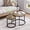 Brown, variant on Semiocthome Modern Round Nesting Coffee Table Set,End Table Metal Frame for Living Room,23.6",Rustic Brown