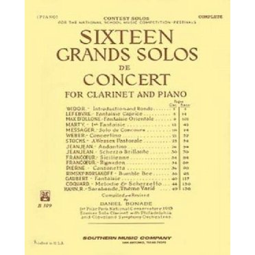 Sixteen Grands Solos de Concert for Clarinet and Piano
