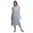 thumbnail image 1 of Moomaya Chemise de Nuit d'Allaitement à Col en V pour Femmes, Imprimée, à Manches Courtes, 1 of 5