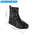 thumbnail image 2 of Unique Bargains Couvre-Chaussures Imperméables en Silicone Réutilisables et Pliables 29x21 cm, Surchaussures Imperméables, Noir, 2 of 7